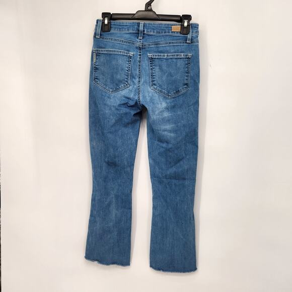 Paige Blue Denim Rory Crop Flare Medium Wash Jeans Women's 26 - Picture 7 of 8